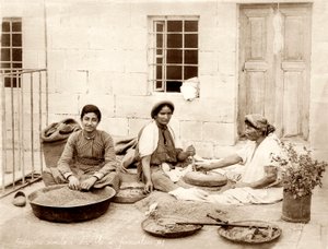 Búzaőrlés Jeruzsálemben, 1867-98 körül
